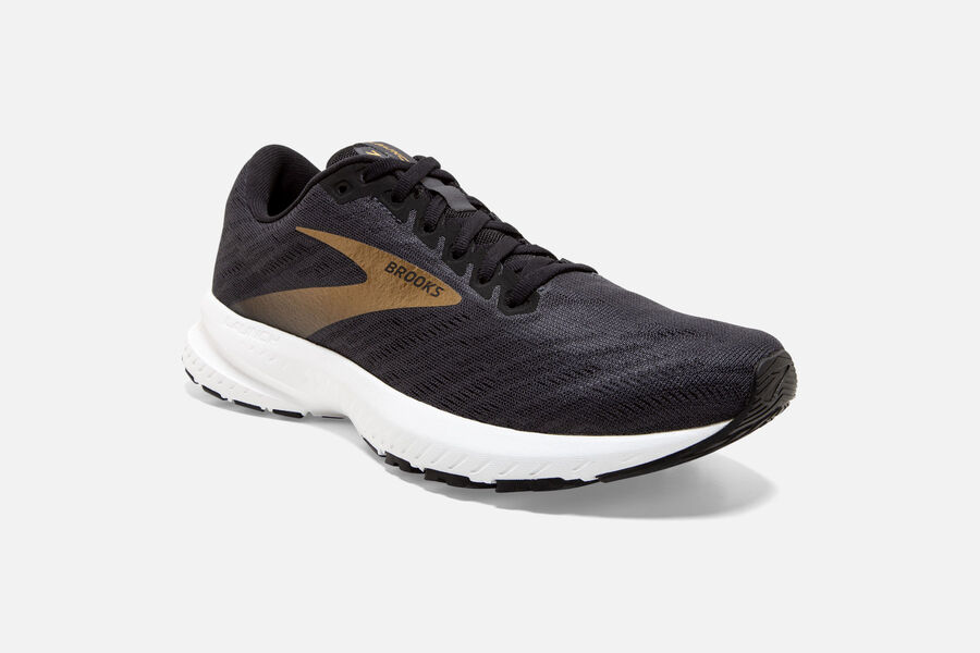 Brooks Israel Launch 7 Road Running Shoes Mens - Black/Gold - HGZ-312609